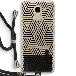 CaseCompany Magic pattern: Samsung Galaxy J6 (2018) Transparant Hoesje met koord