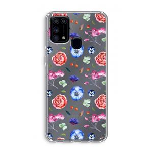 CaseCompany Bloemetjes: Samsung Galaxy M31 Transparant Hoesje