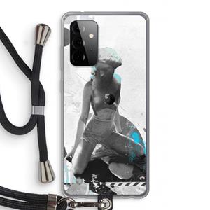 CaseCompany I will not feel a thing: Samsung Galaxy A72 5G Transparant Hoesje met koord
