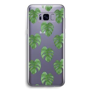 CaseCompany Monstera leaves: Samsung Galaxy S8 Transparant Hoesje