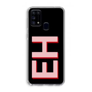CaseCompany Monogram: Samsung Galaxy M31 Transparant Hoesje