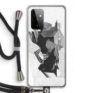 CaseCompany House: Samsung Galaxy A72 5G Transparant Hoesje met koord
