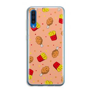 CaseCompany Chicken 'n Fries: Samsung Galaxy A50 Transparant Hoesje