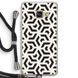 CaseCompany Crazy pattern: Samsung Galaxy A3 (2016) Transparant Hoesje met koord