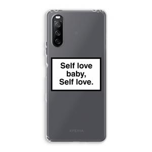 CaseCompany Self love: Sony Xperia 10 III Transparant Hoesje