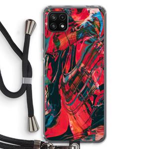 CaseCompany Endless Descent: Samsung Galaxy A22 5G Transparant Hoesje met koord