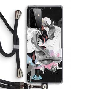 CaseCompany Camouflage de sommeil: Samsung Galaxy A72 5G Transparant Hoesje met koord