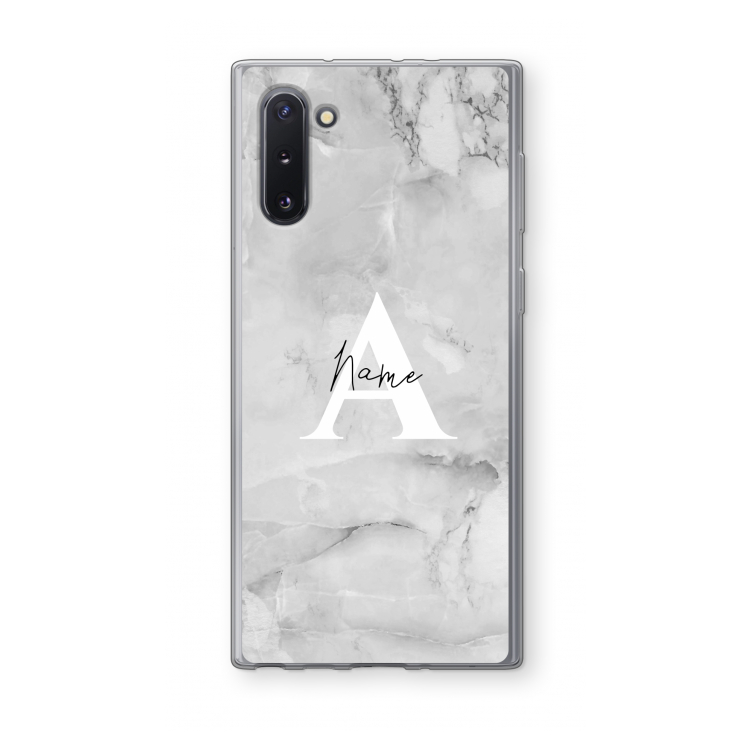 CaseCompany Ivory Marble: Samsung Galaxy Note 10 Transparant Hoesje