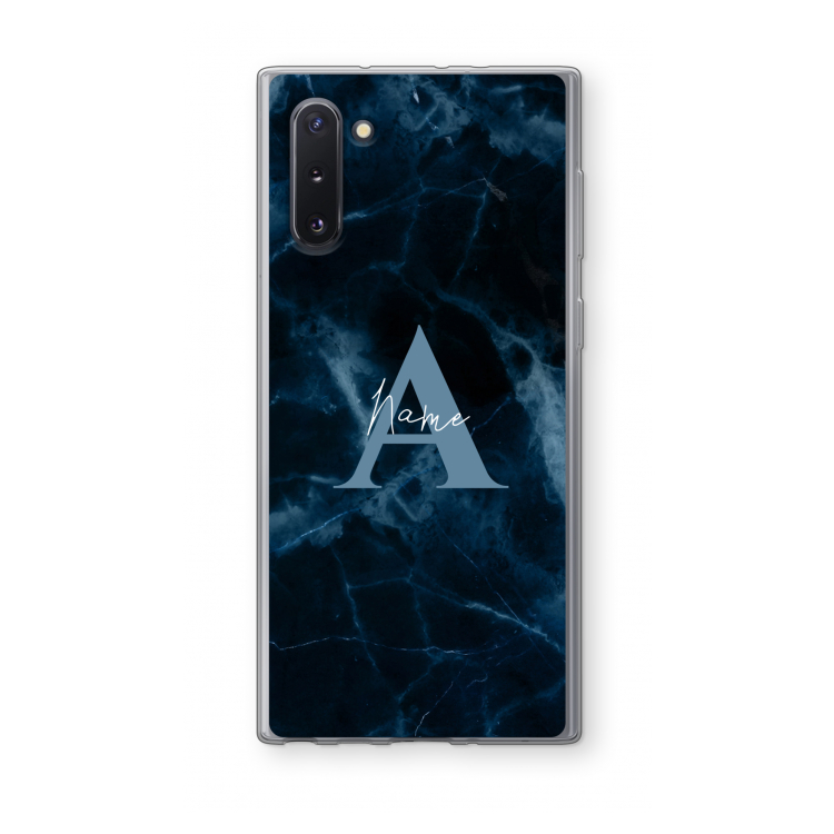 CaseCompany Midnight Marble: Samsung Galaxy Note 10 Transparant Hoesje