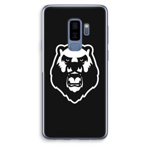CaseCompany Angry Bear (black): Samsung Galaxy S9 Plus Transparant Hoesje