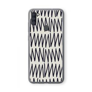 CaseCompany Marrakech Zigzag: Samsung Galaxy A11 Transparant Hoesje