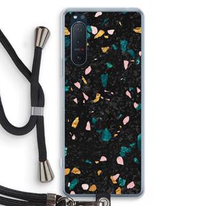 CaseCompany Terrazzo N°10: Sony Xperia 5 II Transparant Hoesje met koord