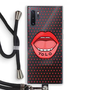 CaseCompany Yolo Denise: Samsung Galaxy Note 10 Plus Transparant Hoesje met koord