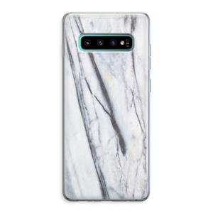 CaseCompany Gestreepte marmer: Samsung Galaxy S10 Plus Transparant Hoesje