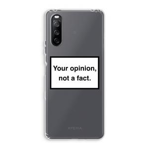 CaseCompany Your opinion: Sony Xperia 10 III Transparant Hoesje