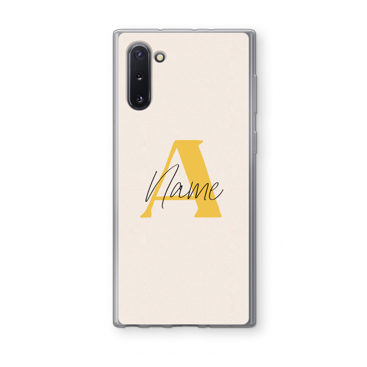 CaseCompany Amber Script: Samsung Galaxy Note 10 Transparant Hoesje