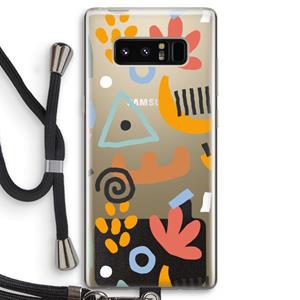 CaseCompany Abstract: Samsung Galaxy Note 8 Transparant Hoesje met koord
