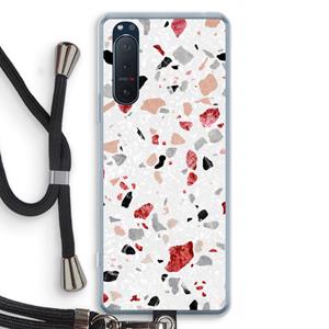 CaseCompany Terrazzo N°12: Sony Xperia 5 II Transparant Hoesje met koord