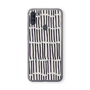 CaseCompany Moroccan stripes: Samsung Galaxy A11 Transparant Hoesje