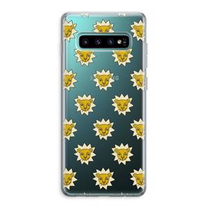 CaseCompany Leeuwenkoppen: Samsung Galaxy S10 Plus Transparant Hoesje