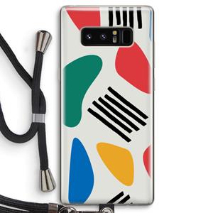 CaseCompany Illustratieve pop 1: Samsung Galaxy Note 8 Transparant Hoesje met koord