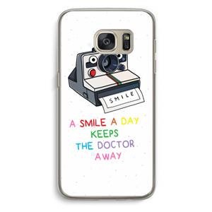 CaseCompany Smile: Samsung Galaxy S7 Transparant Hoesje