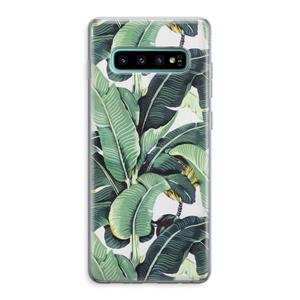 CaseCompany Bananenbladeren: Samsung Galaxy S10 Plus Transparant Hoesje