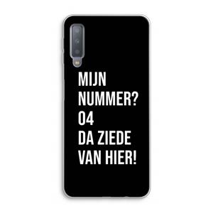 CaseCompany Da ziede van hier - Zwart: Samsung Galaxy A7 (2018) Transparant Hoesje