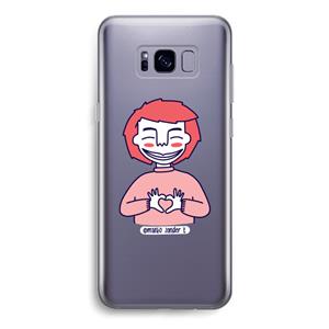 CaseCompany Hartje: Samsung Galaxy S8 Transparant Hoesje