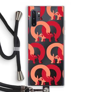 CaseCompany Dogs: Samsung Galaxy Note 10 Plus Transparant Hoesje met koord