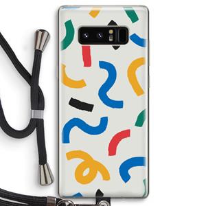 CaseCompany Illustratieve pop 2: Samsung Galaxy Note 8 Transparant Hoesje met koord