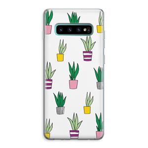 CaseCompany Sanseveria: Samsung Galaxy S10 Plus Transparant Hoesje