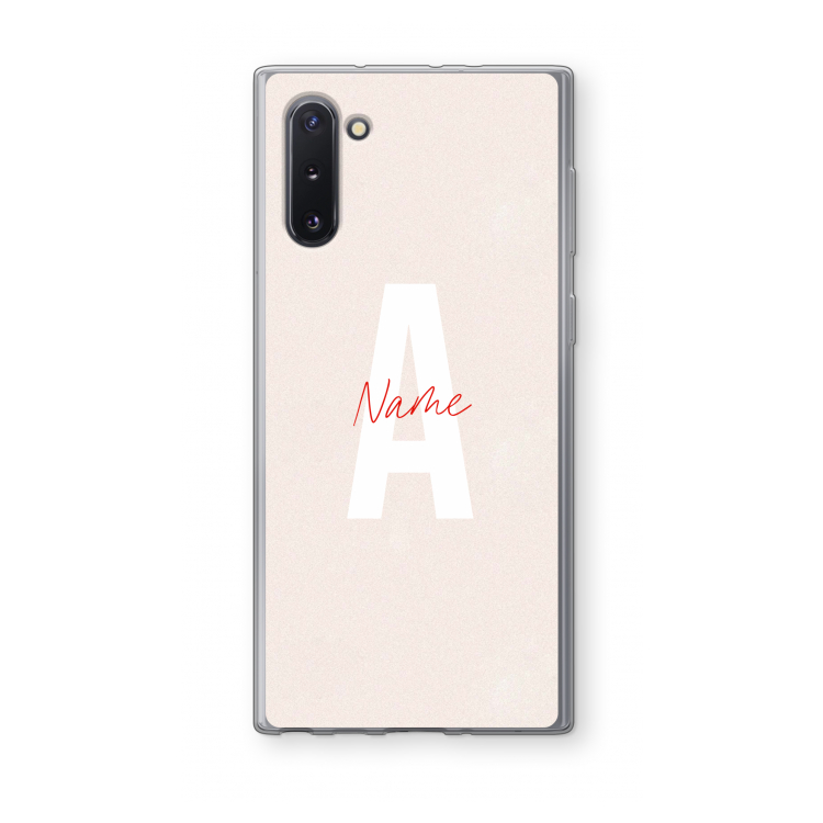 CaseCompany Strawberry Milkshake: Samsung Galaxy Note 10 Transparant Hoesje