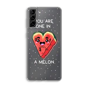 CaseCompany One In A Melon: Samsung Galaxy S21 Plus Transparant Hoesje