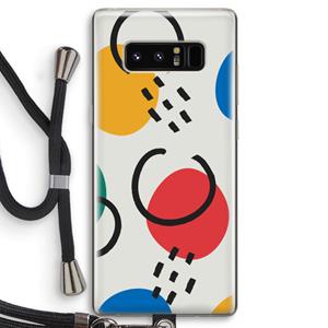 CaseCompany Illustratieve pop 3: Samsung Galaxy Note 8 Transparant Hoesje met koord