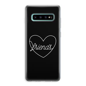 CaseCompany Friends heart black: Samsung Galaxy S10 Plus Transparant Hoesje