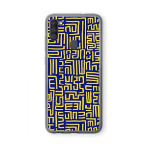 CaseCompany Majorelle Blue Print: Samsung Galaxy A11 Transparant Hoesje