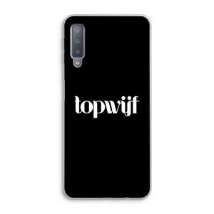 CaseCompany Topwijf Zwart: Samsung Galaxy A7 (2018) Transparant Hoesje
