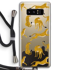 CaseCompany Luipaard: Samsung Galaxy Note 8 Transparant Hoesje met koord