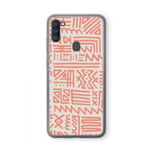 CaseCompany Marrakech Pink: Samsung Galaxy A11 Transparant Hoesje