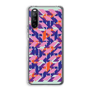 CaseCompany Skew Blush 3: Sony Xperia 10 III Transparant Hoesje