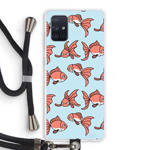 CaseCompany Blub: Samsung Galaxy A71 Transparant Hoesje met koord