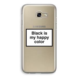 CaseCompany Black is my happy color: Samsung Galaxy A5 (2017) Transparant Hoesje