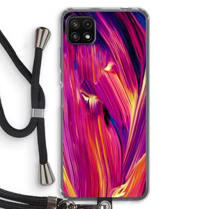 CaseCompany Phoenix: Samsung Galaxy A22 5G Transparant Hoesje met koord