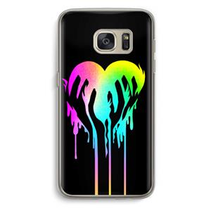 CaseCompany Hold My Heart: Samsung Galaxy S7 Transparant Hoesje