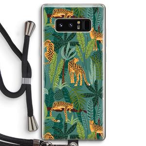 CaseCompany Luipaard 2: Samsung Galaxy Note 8 Transparant Hoesje met koord