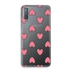 CaseCompany Ondersteboven verliefd: Samsung Galaxy A7 (2018) Transparant Hoesje