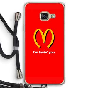 CaseCompany I'm lovin' you: Samsung Galaxy A3 (2016) Transparant Hoesje met koord