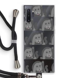 CaseCompany Cats: Samsung Galaxy Note 10 Plus Transparant Hoesje met koord