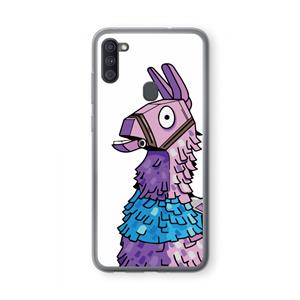 CaseCompany Lama: Samsung Galaxy A11 Transparant Hoesje
